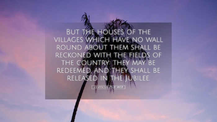 Picture 05 - Leviticus 25:31 WEB Desktop Wallpaper - But the houses of the villages which have no wall - Desktop Bible Verse Wallpaper