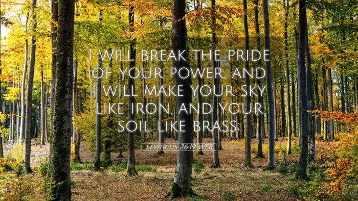 Picture 05 - Leviticus 26:19 WEB Desktop Wallpaper - I will break the pride of your power, and I will - Desktop Bible Verse Wallpaper