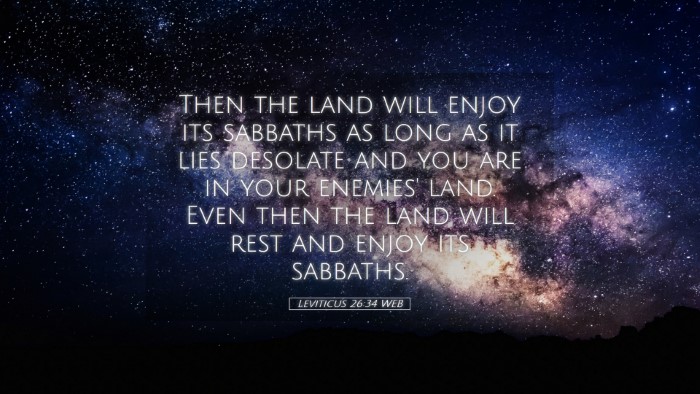 Picture 05 - Leviticus 26:34 WEB Desktop Wallpaper - Then the land will enjoy its sabbaths as long as - Desktop Bible Verse Wallpaper
