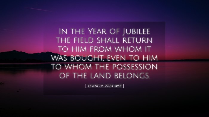 Picture 05 - Leviticus 27:24 WEB Desktop Wallpaper - In the Year of Jubilee the field shall return to - Desktop Bible Verse Wallpaper