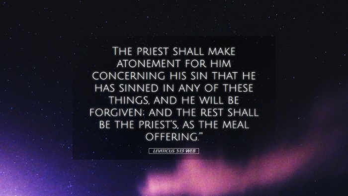 Picture 05 - Leviticus 5:13 WEB Desktop Wallpaper - The priest shall make atonement for him - Desktop Bible Verse Wallpaper