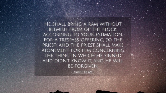 Picture 05 - Leviticus 5:18 WEB Desktop Wallpaper - He shall bring a ram without blemish from of the - Desktop Bible Verse Wallpaper