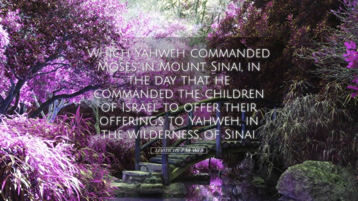 Picture 05 - Leviticus 7:38 WEB Desktop Wallpaper - which Yahweh commanded Moses in Mount Sinai, in - Desktop Bible Verse Wallpaper