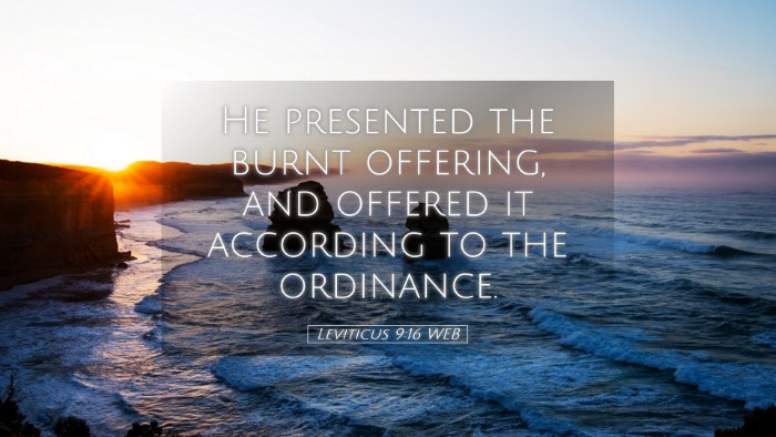 Picture 05 - Leviticus 9:16 WEB Desktop Wallpaper - He presented the burnt offering, and offered it - Desktop Bible Verse Wallpaper
