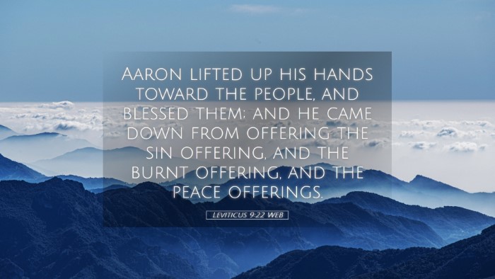 Picture 05 - Leviticus 9:22 WEB Desktop Wallpaper - Aaron lifted up his hands toward the people, and - Desktop Bible Verse Wallpaper