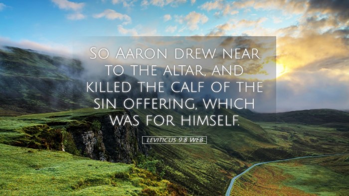 Picture 05 - Leviticus 9:8 WEB Desktop Wallpaper - So Aaron drew near to the altar, and killed the - Desktop Bible Verse Wallpaper