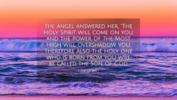 Picture 05 - Luke 1:35 WEB Desktop Wallpaper - The angel answered her, 