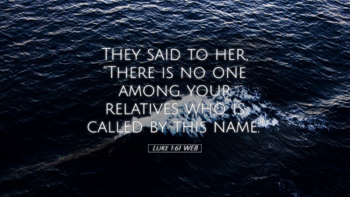 Picture 05 - Luke 1:61 WEB Desktop Wallpaper - They said to her, 
