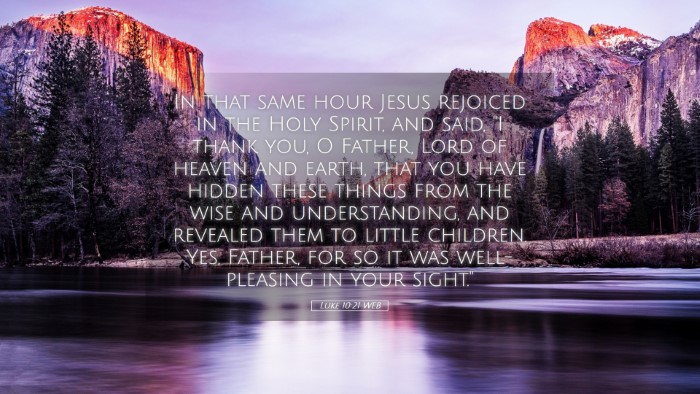 Picture 05 - Luke 10:21 WEB Desktop Wallpaper - In that same hour Jesus rejoiced in the Holy - Desktop Bible Verse Wallpaper