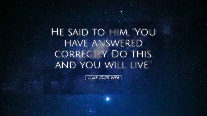 Picture 05 - Luke 10:28 WEB Desktop Wallpaper - He said to him, 