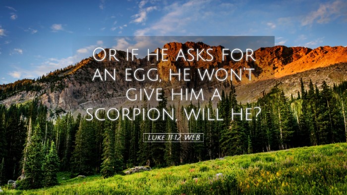 Picture 05 - Luke 11:12 WEB Desktop Wallpaper - Or if he asks for an egg, he won't give him a - Desktop Bible Verse Wallpaper