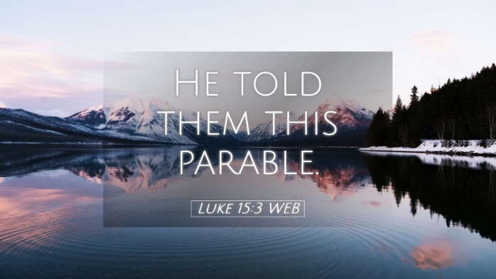 Picture 05 - Luke 15:3 WEB Desktop Wallpaper - He told them this - Desktop Bible Verse Wallpaper