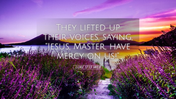 Picture 05 - Luke 17:13 WEB Desktop Wallpaper - They lifted up their voices, saying, 
