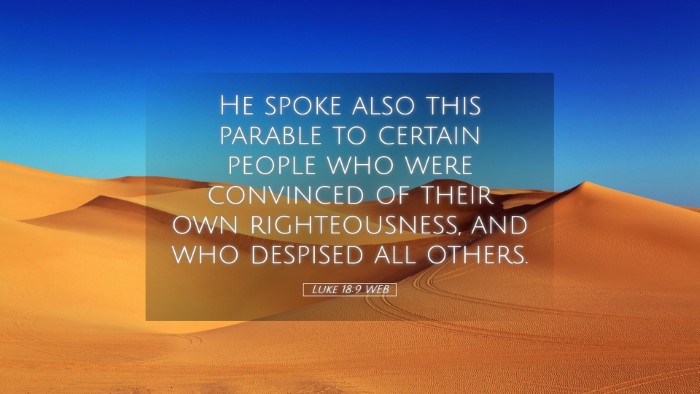 Picture 05 - Luke 18:9 WEB Desktop Wallpaper - He spoke also this parable to certain people who - Desktop Bible Verse Wallpaper