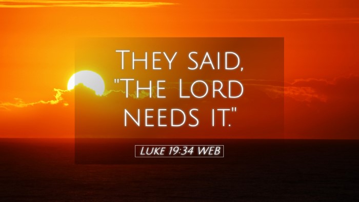 Picture 05 - Luke 19:34 WEB Desktop Wallpaper - They said, 