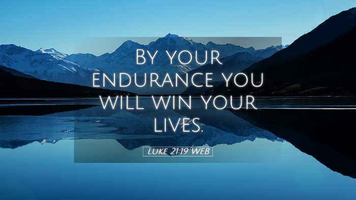 Picture 05 - Luke 21:19 WEB Desktop Wallpaper - By your endurance you will win your - Desktop Bible Verse Wallpaper
