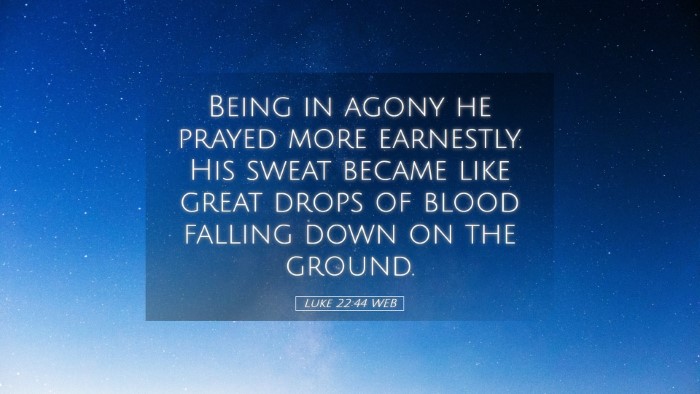 Picture 05 - Luke 22:44 WEB Desktop Wallpaper - Being in agony he prayed more earnestly. His - Desktop Bible Verse Wallpaper