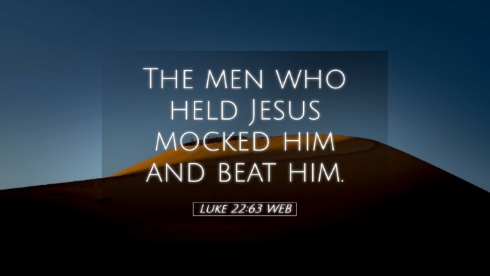 Picture 05 - Luke 22:63 WEB Desktop Wallpaper - The men who held Jesus mocked him and beat - Desktop Bible Verse Wallpaper