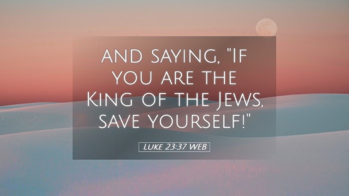 Picture 05 - Luke 23:37 WEB Desktop Wallpaper - and saying, 