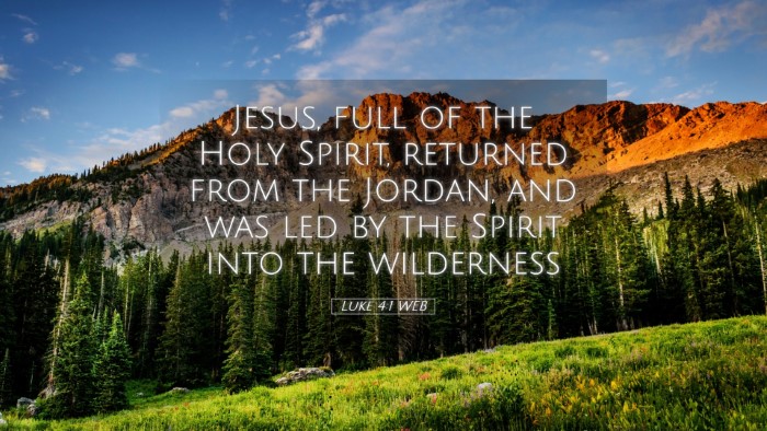 Picture 05 - Luke 4:1 WEB Desktop Wallpaper - Jesus, full of the Holy Spirit, returned from the - Desktop Bible Verse Wallpaper
