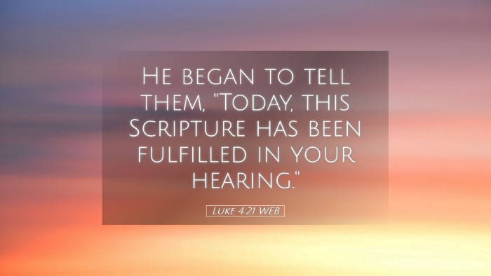 Picture 05 - Luke 4:21 WEB Desktop Wallpaper - He began to tell them, 