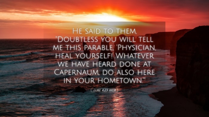 Picture 05 - Luke 4:23 WEB Desktop Wallpaper - He said to them, 