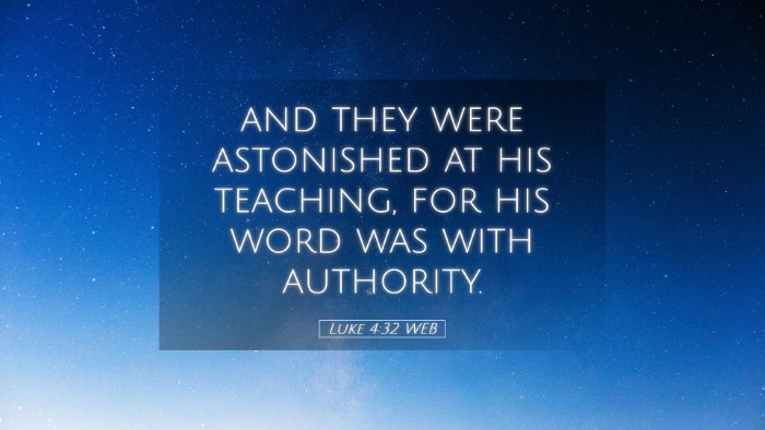 Picture 05 - Luke 4:32 WEB Desktop Wallpaper - and they were astonished at his teaching, for his - Desktop Bible Verse Wallpaper