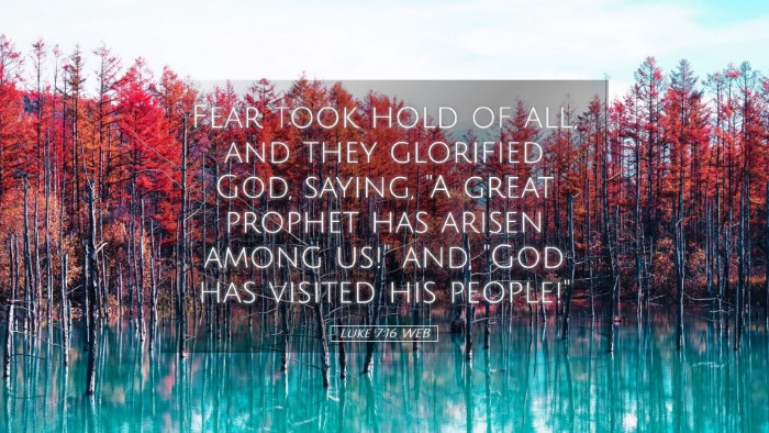 Picture 05 - Luke 7:16 WEB Desktop Wallpaper - Fear took hold of all, and they glorified God, - Desktop Bible Verse Wallpaper