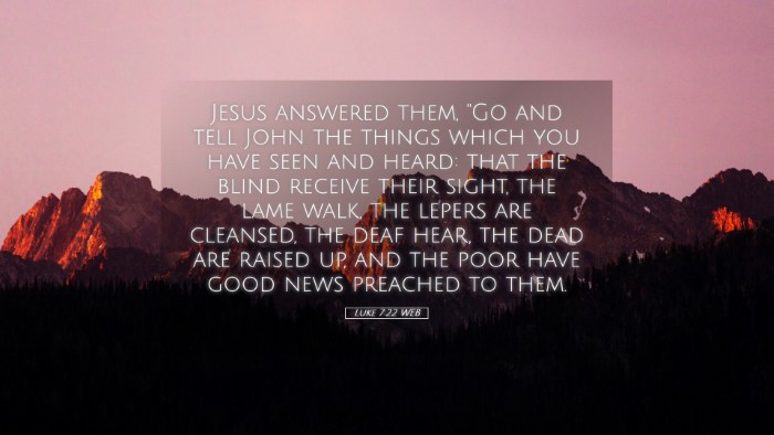 Picture 05 - Luke 7:22 WEB Desktop Wallpaper - Jesus answered them, 
