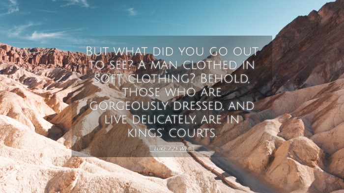 Picture 05 - Luke 7:25 WEB Desktop Wallpaper - But what did you go out to see? A man clothed in - Desktop Bible Verse Wallpaper