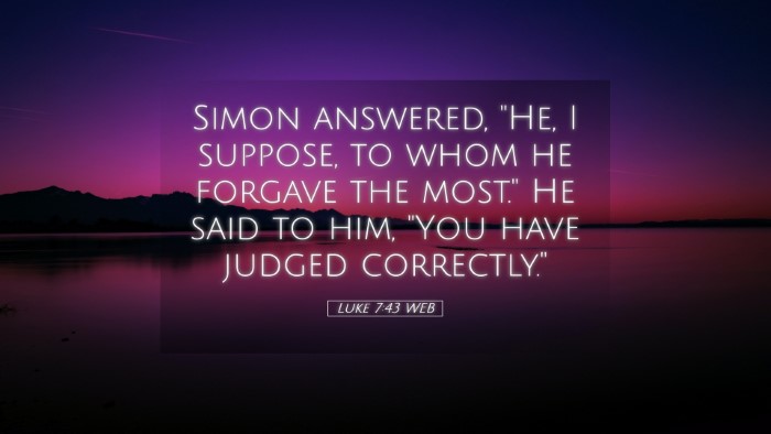 Picture 05 - Luke 7:43 WEB Desktop Wallpaper - Simon answered, 