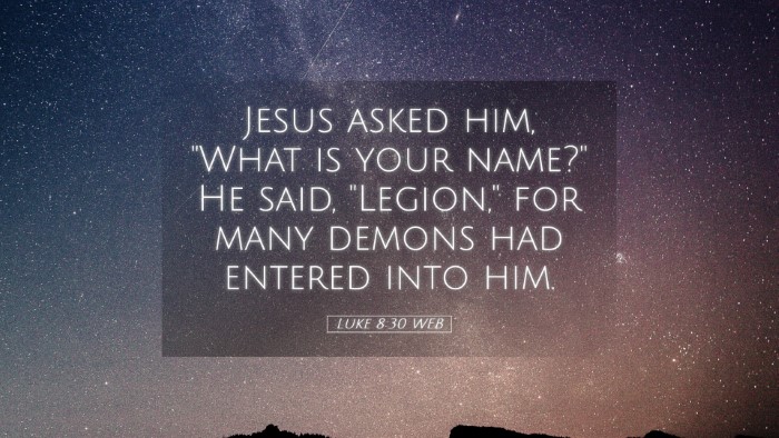 Picture 05 - Luke 8:30 WEB Desktop Wallpaper - Jesus asked him, 