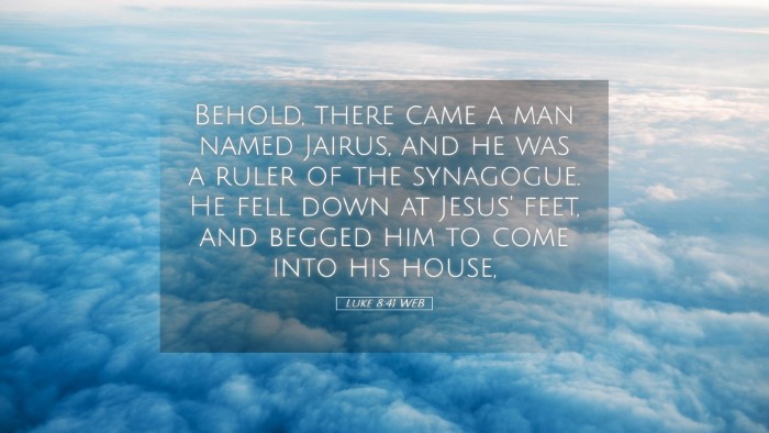 Picture 05 - Luke 8:41 WEB Desktop Wallpaper - Behold, there came a man named Jairus, and he was - Desktop Bible Verse Wallpaper