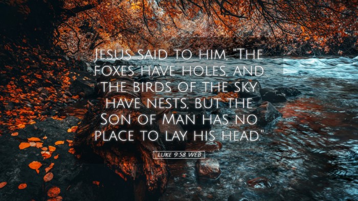 Picture 05 - Luke 9:58 WEB Desktop Wallpaper - Jesus said to him, 