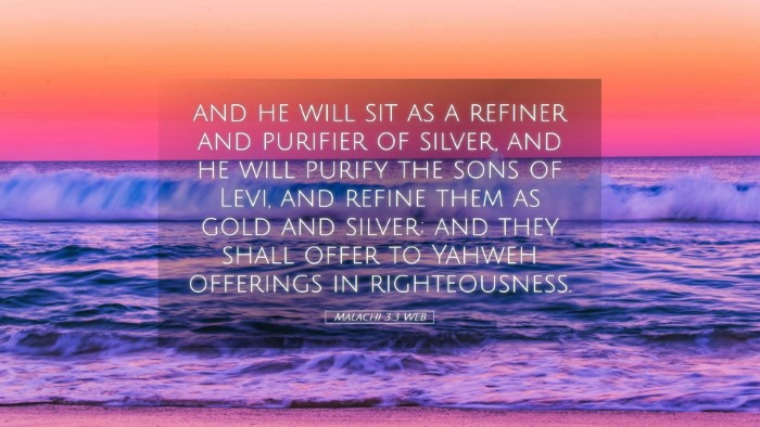 Picture 05 - Malachi 3:3 WEB Desktop Wallpaper - and he will sit as a refiner and purifier of - Desktop Bible Verse Wallpaper