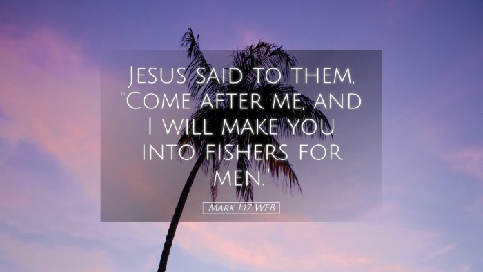 Picture 05 - Mark 1:17 WEB Desktop Wallpaper - Jesus said to them, 