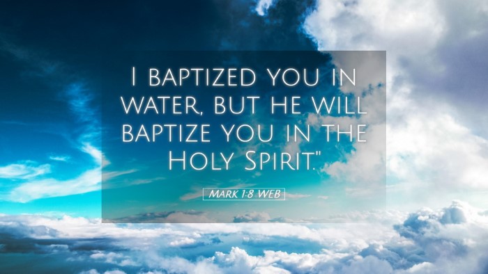 Picture 05 - Mark 1:8 WEB Desktop Wallpaper - I baptized you in water, but he will baptize you - Desktop Bible Verse Wallpaper