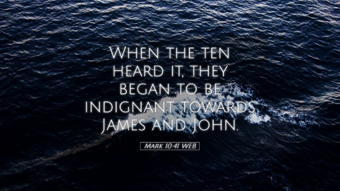 Picture 05 - Mark 10:41 WEB Desktop Wallpaper - When the ten heard it, they began to be indignant - Desktop Bible Verse Wallpaper