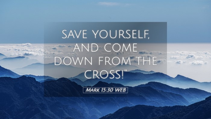 Picture 05 - Mark 15:30 WEB Desktop Wallpaper - save yourself, and come down from the - Desktop Bible Verse Wallpaper