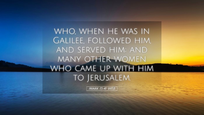 Picture 05 - Mark 15:41 WEB Desktop Wallpaper - who, when he was in Galilee, followed him, and - Desktop Bible Verse Wallpaper