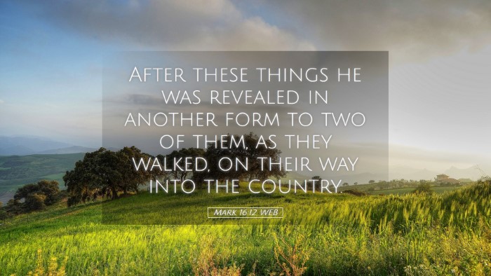 Picture 05 - Mark 16:12 WEB Desktop Wallpaper - After these things he was revealed in another - Desktop Bible Verse Wallpaper