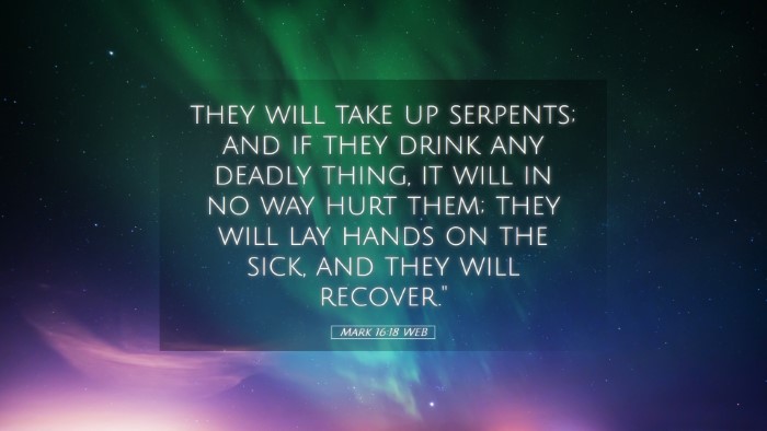 Picture 05 - Mark 16:18 WEB Desktop Wallpaper - they will take up serpents; and if they drink any - Desktop Bible Verse Wallpaper