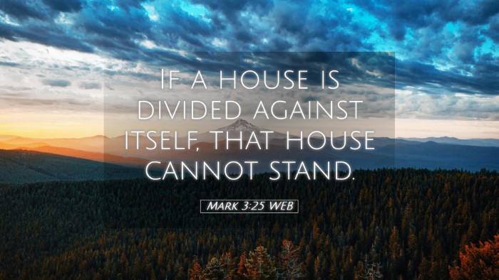 Picture 05 - Mark 3:25 WEB Desktop Wallpaper - If a house is divided against itself, that house - Desktop Bible Verse Wallpaper