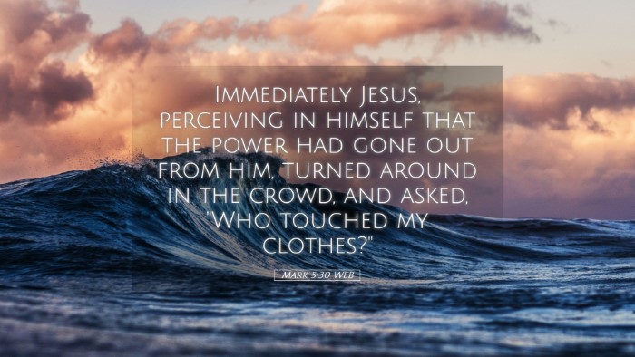 Picture 05 - Mark 5:30 WEB Desktop Wallpaper - Immediately Jesus, perceiving in himself that the - Desktop Bible Verse Wallpaper