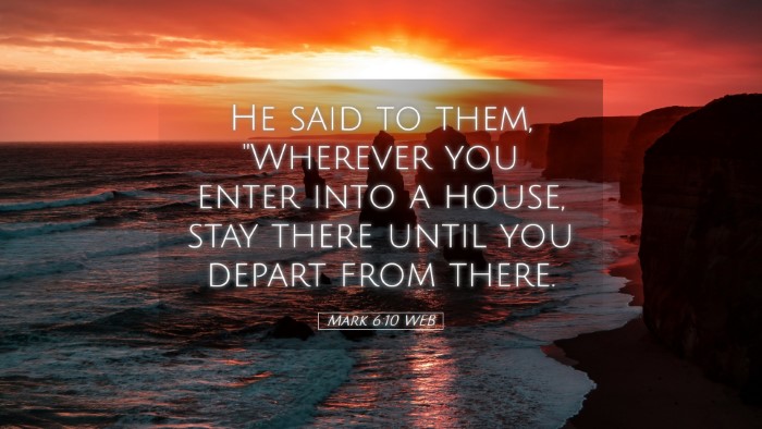 Picture 05 - Mark 6:10 WEB Desktop Wallpaper - He said to them, 