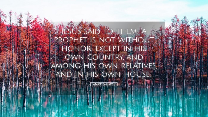 Picture 05 - Mark 6:4 WEB Desktop Wallpaper - Jesus said to them, 