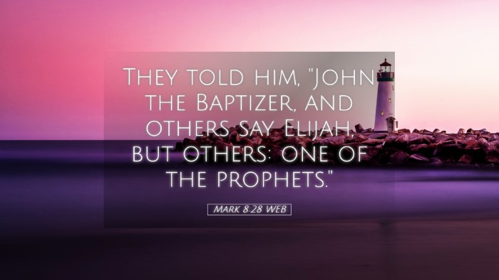 Picture 05 - Mark 8:28 WEB Desktop Wallpaper - They told him, 
