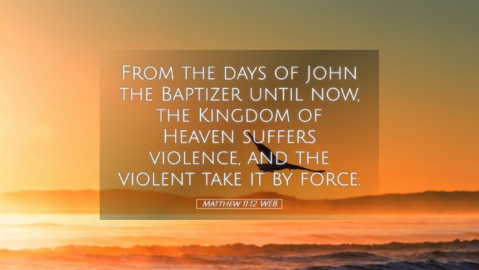 Picture 05 - Matthew 11:12 WEB Desktop Wallpaper - From the days of John the Baptizer until now, the - Desktop Bible Verse Wallpaper