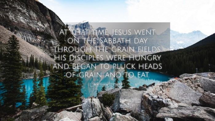 Picture 05 - Matthew 12:1 WEB Desktop Wallpaper - At that time, Jesus went on the Sabbath day - Desktop Bible Verse Wallpaper