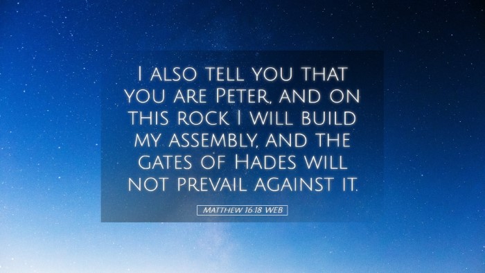Picture 05 - Matthew 16:18 WEB Desktop Wallpaper - I also tell you that you are Peter, and on this - Desktop Bible Verse Wallpaper